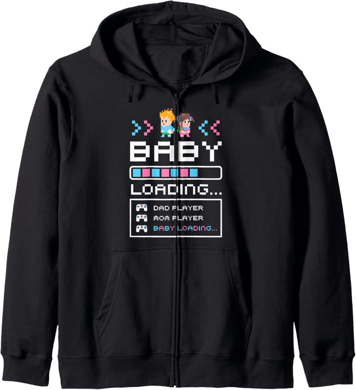Erstes Mal Mama Papa Gamer Schwangerschaft Neu Baby Lädt Kapuzenjacke