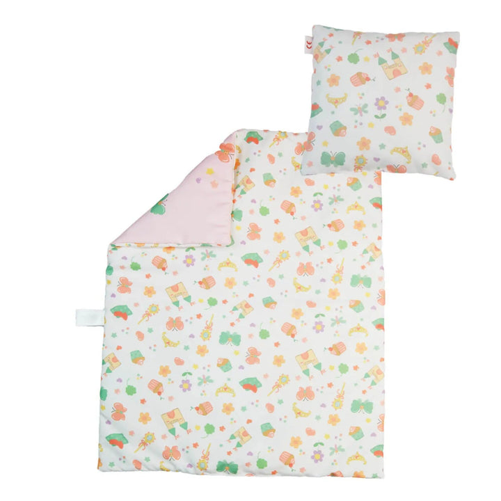 Heless 5000 - Puppenbettwäsche ''Prinzessin Emily'', in Rosa, mit Bettdecke (44 x 34 cm) und Kissen