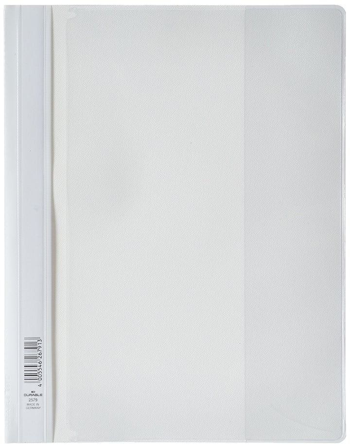 Durable Angebotshefter Duraplus mit Sichttasche für A4, weiss, 25er Packung, 257902, weiss
