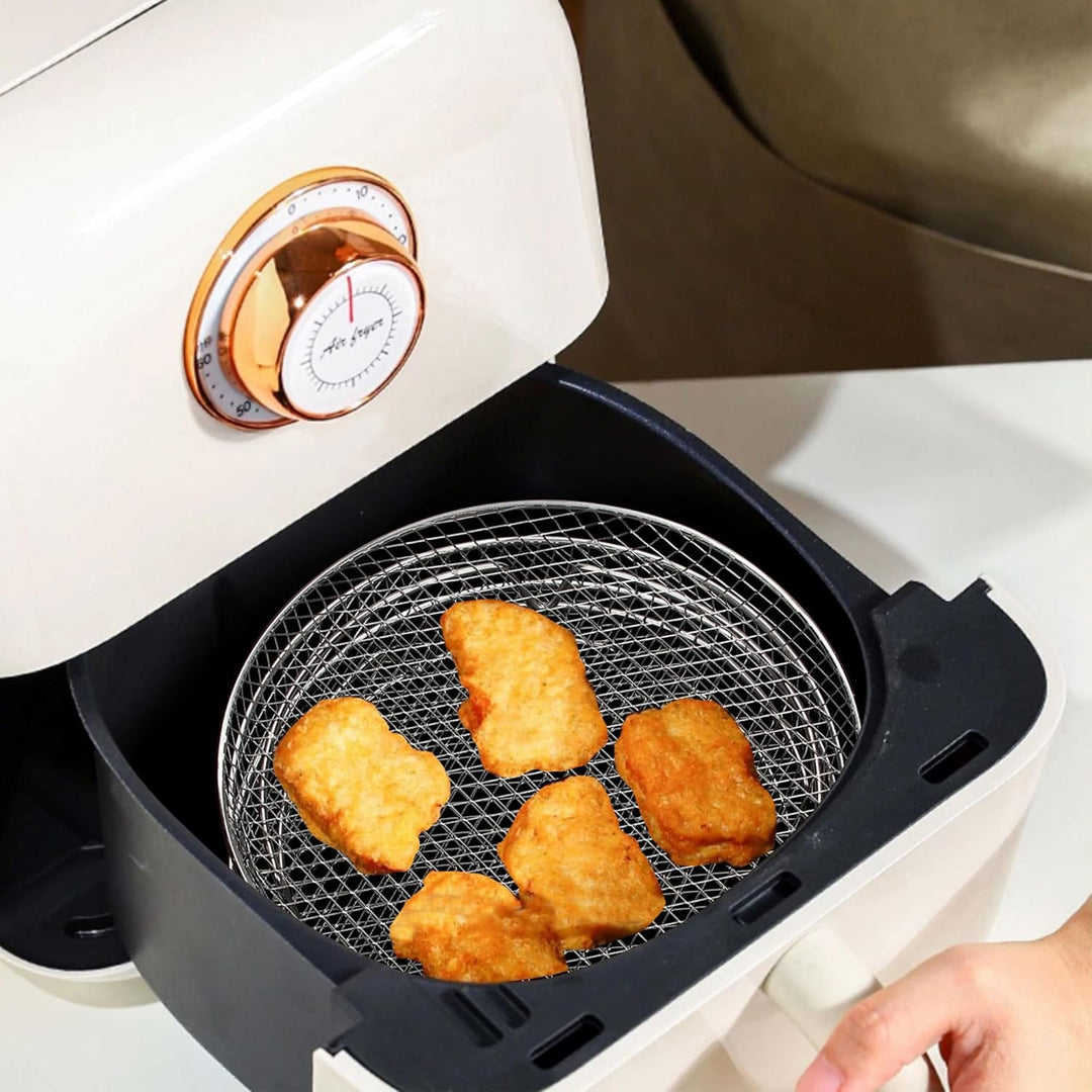 YUEMING Heissluftfritteuse Zubehör, 3 Layers Air Fryer Rack for Air Fryer Ofen Backen Braten mit Sil