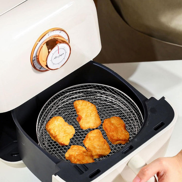 YUEMING Heissluftfritteuse Zubehör, 3 Layers Air Fryer Rack for Air Fryer Ofen Backen Braten mit Sil