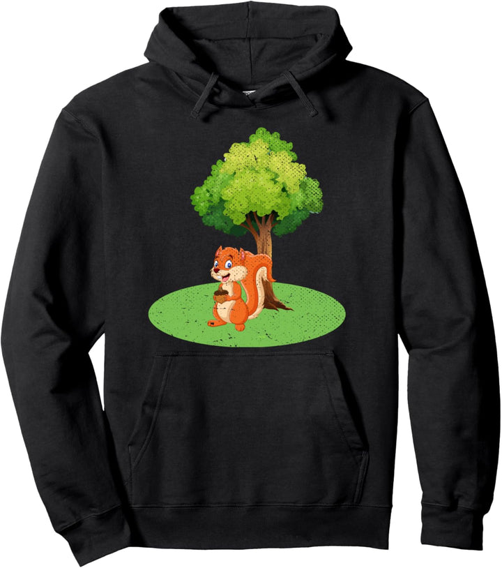 Natur Tier des Waldes Waldbewohner Tierfreund Eichhörnchen Pullover Hoodie