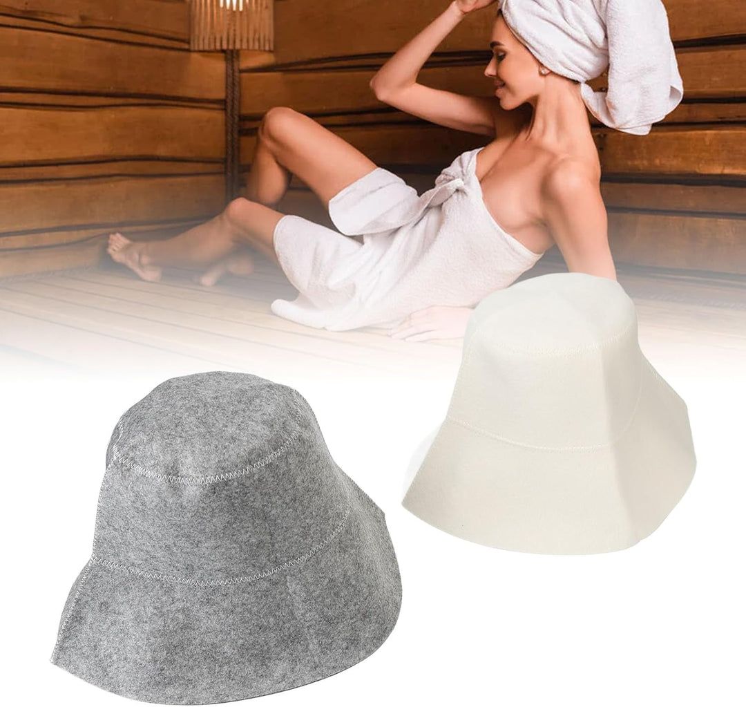 Saunahut Filz Badehut, Kopfschutz Wasseraufnahme Sauna Badehut Vaporarium Hut für Männer Frauen, für