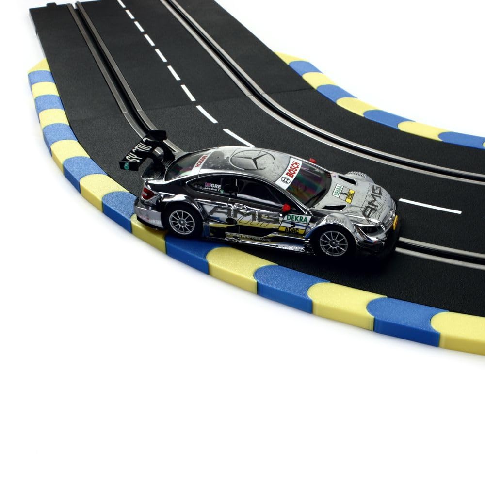 Overdrive-Racing Curbs für Carrera 124 132 EVO '2 Meter Blau-Gelb' Randstreifen Randsteine Slotcar B