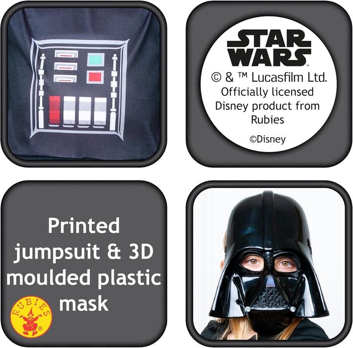 Rubie's Official Disney Star Wars Darth Vader Classic Child Costume, Kids Fancy Dress 3-4 Jahre Schw