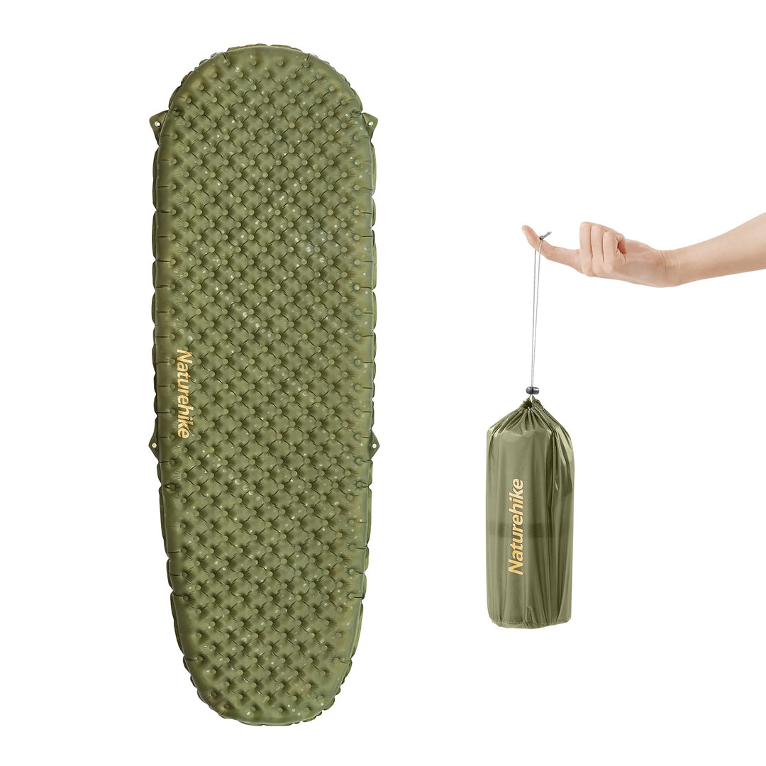 Naturehike 3,5R- Wert Camping Isomatte Ultralight 4 Jahreszeiten (-6℃) Selbstaufblasend mit aufblasb