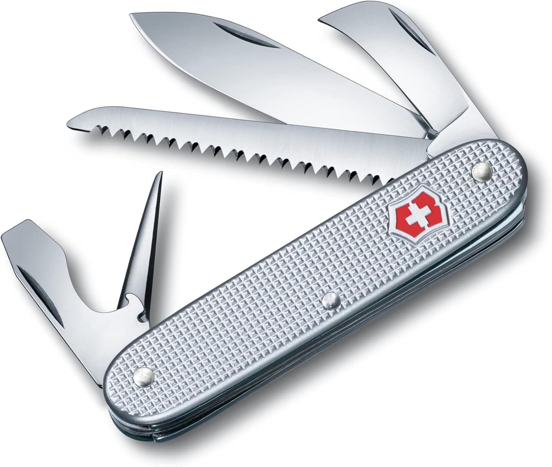 Victorinox Swiss Army 7 Alox, Schweizer Taschenmesser, Multitool, 7 Funktionen, Mit Holzsäge, Stech-