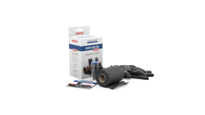 Crassus CRA70106 Rohr-Doktor Extreme Rohrreparaturset, schwarz, bis 110 mm, bis 110 mm