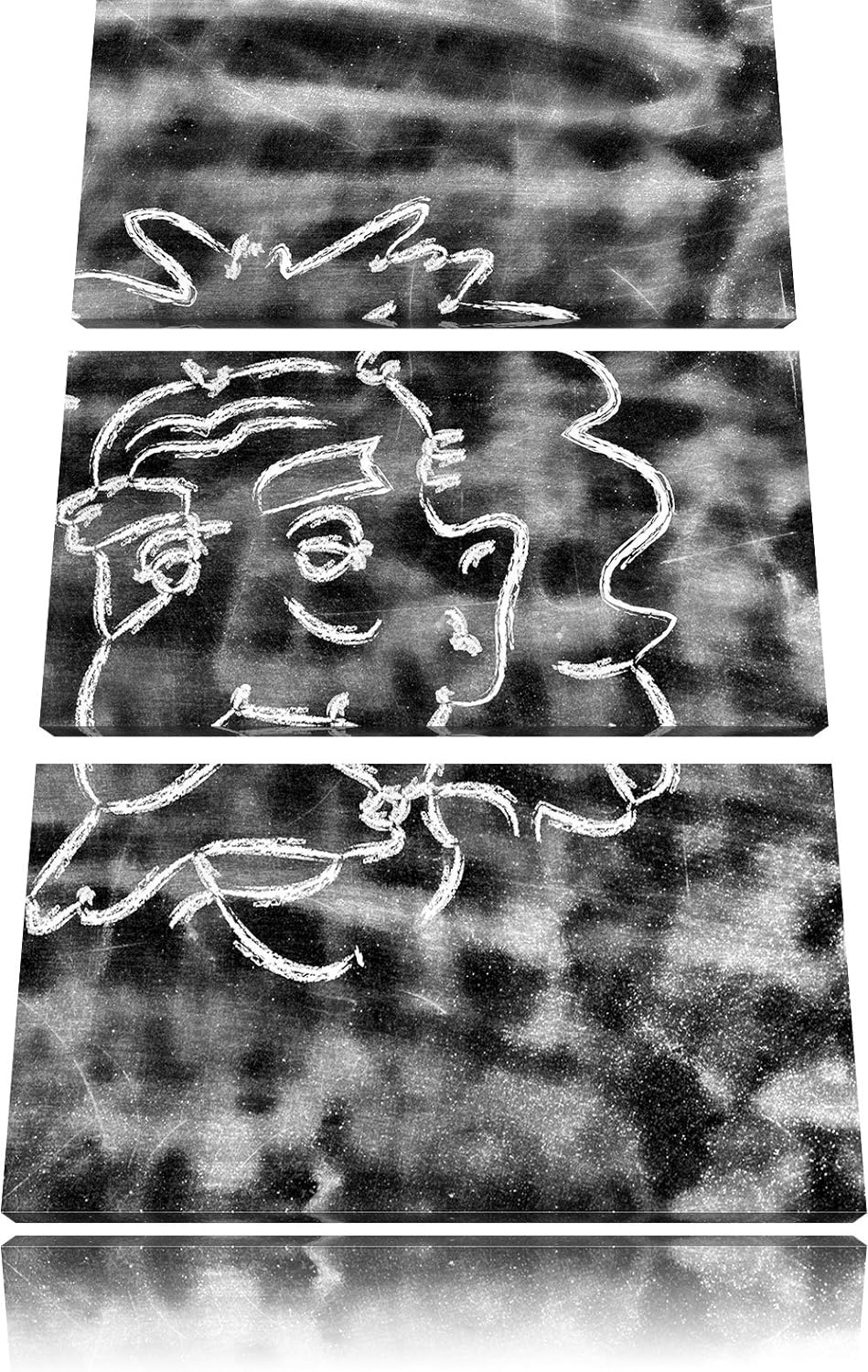 Pixxprint Albert Einstein als Leinwandbild | Grösse: 3 Teilig (120x80) | Wandbild| Kunstdruck | fert