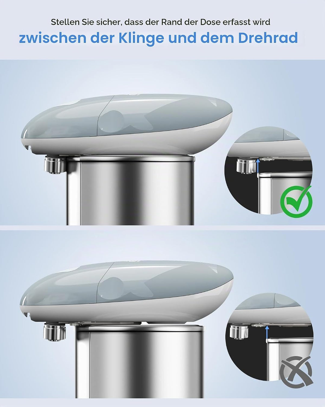 Elektrischer Dosenöffner, One Touch Automatischer Dosenöffner Elektrischer, Automatische 360°-Drehun