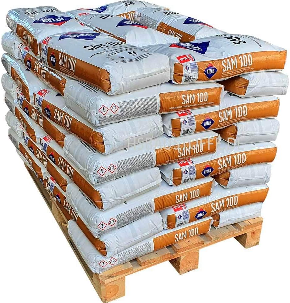 Ausgleichsmasse selbstverlaufend für innenbereich Gips Basis 5-30 mm ATLAS SAM 100 25Kg
