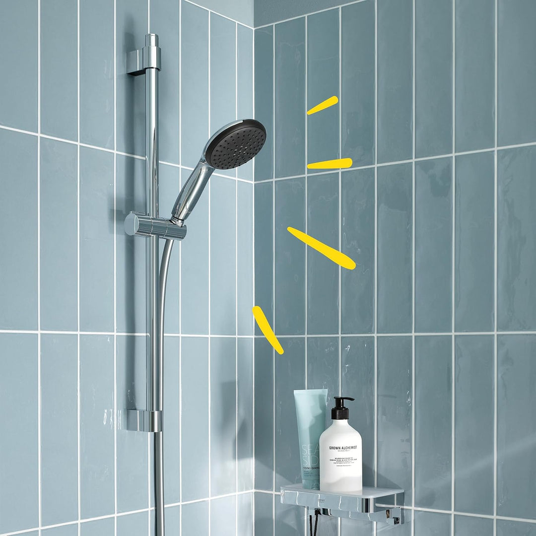GROHE Vitalio 110, Duschset, 14l pro Min (Duschstangenset mit: Duschkopf 2 Strahlarten, 1,75m Schlau