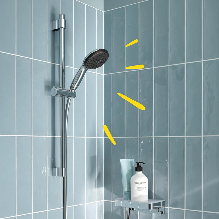 GROHE Vitalio 110, Duschset, 14l pro Min (Duschstangenset mit: Duschkopf 2 Strahlarten, 1,75m Schlau