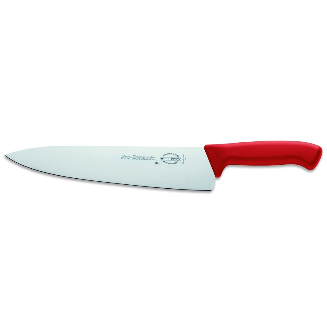 Dick grosses Küchenmesser 26 cm - Griff rot - Messer zum zerlegen, zerteilen und schneiden von Fleis