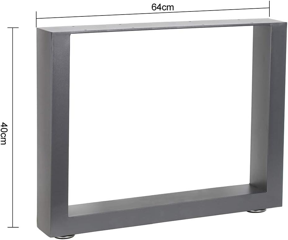 Melko 2X Tischkufen aus Vierkantprofilen 64 x 40 cm Tischgestell Industriedesign Tischuntergestell T