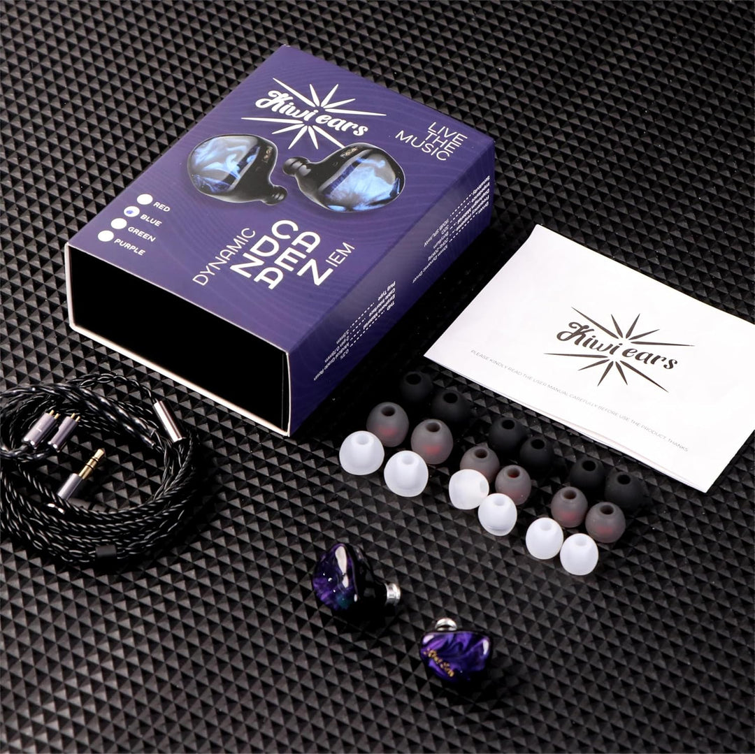 LINSOUL Kiwi Ears Cadenza 10mm Beryllium Dynamic Driver IEM 3D Printed with Detachable Interchangeab