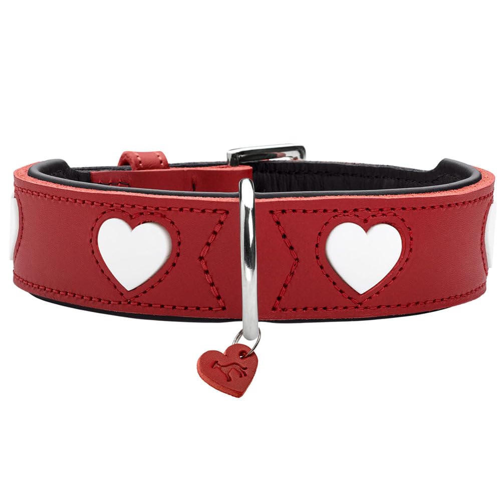 HUNTER Halsband Love Farbe rot/schwarz, Grösse 50, 50