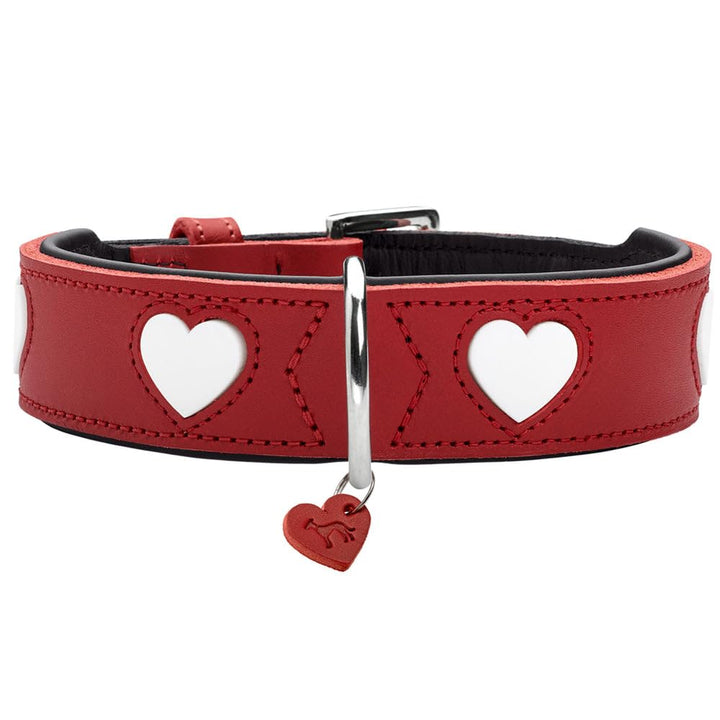 HUNTER Halsband Love Farbe rot/schwarz, Grösse 50, 50