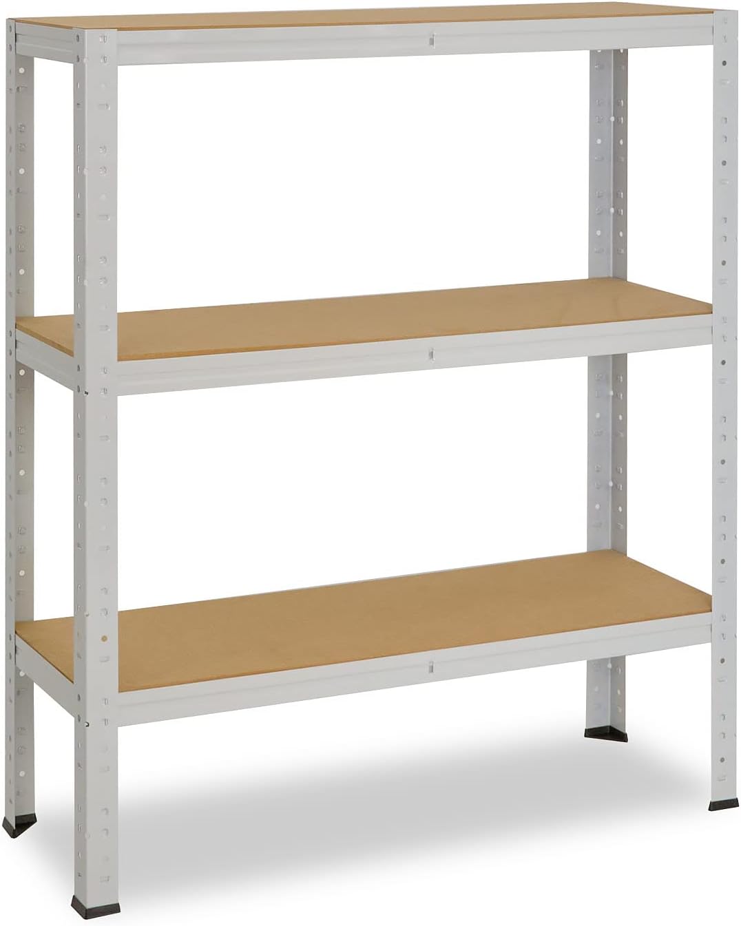 shelfplaza® 100x70x60cm Office Lagerregal Büro Schwerlastregal lichtgrau/Metall Regal Büro mit 3 Böd