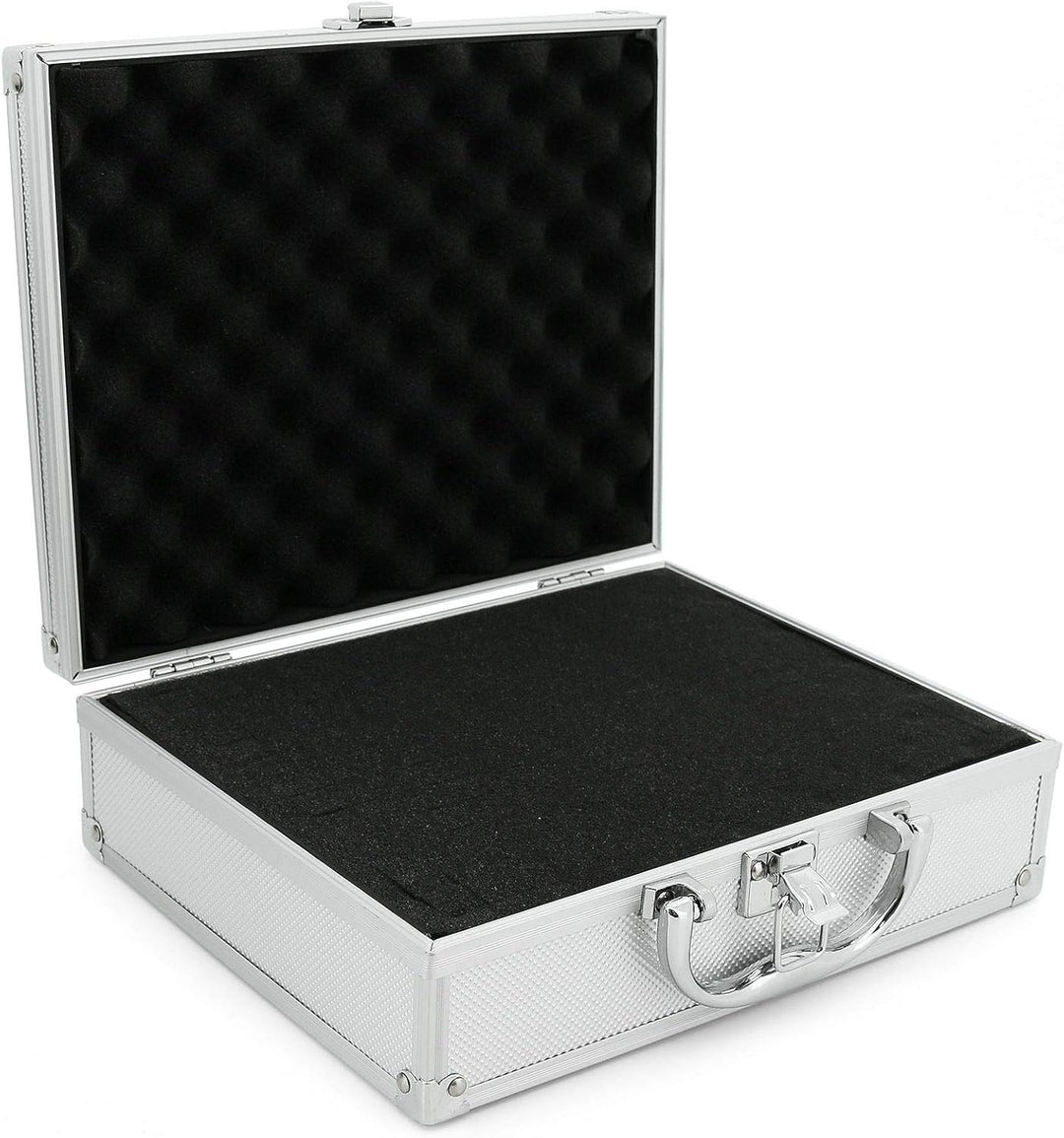 ECI AR Carry Box, kleiner Aluminium-Werkzeugkasten, leer, 260 x 210 x 80 mm, Farbe Aluminium/Silber,