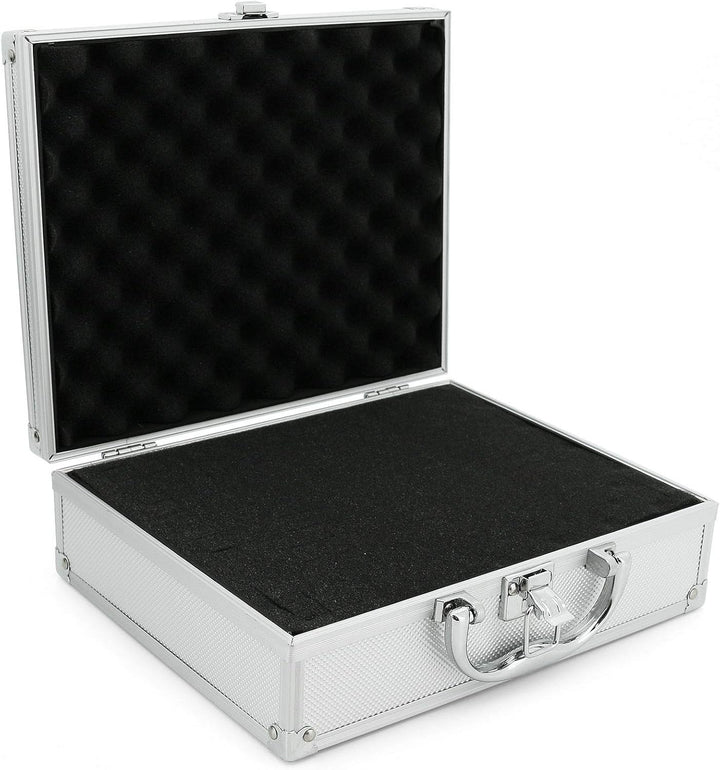 ECI AR Carry Box, kleiner Aluminium-Werkzeugkasten, leer, 260 x 210 x 80 mm, Farbe Aluminium/Silber,