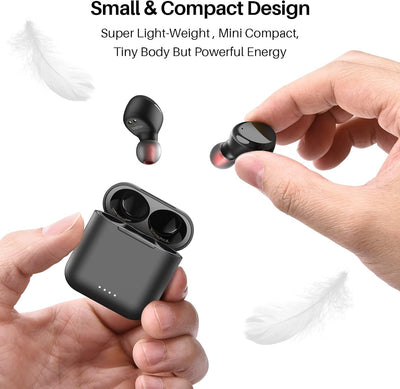 TOZO T6 Bluetooth Kopfhörer Kabellos In Ear Kopfhörer Touch Control mit Kabellosem Ladecase, IPX8 Wa