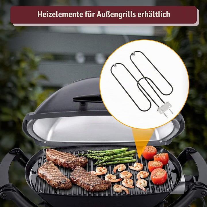 Heizelement 66816 für Weber Elektrogrill,Grillheizelemente Ersatzteil Kompatibel mit Q240,Q2400 Gril