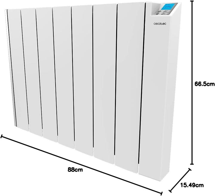 Cecotec Flachheizkörper mit Wi-Fi-Steuerung ReadyWarm 8000 Thermal Ceramic Connected. 2000 W, 8 Elem