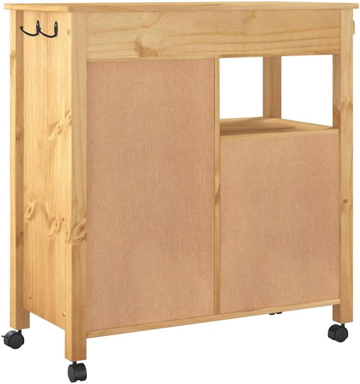 vidaXL Küchenwagen, Servierwagen mit viel Stauraum, Beistellwagen für Küche Wohnzimmer Badezimmer, T