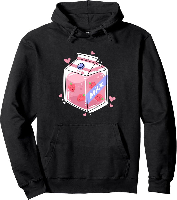 Kanji Otaku I Japanische Erdbeer Milch I Kawaii Pullover Hoodie