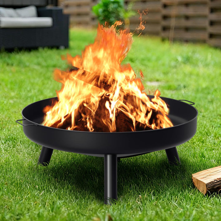 Peviasot Feuerschale, Feuerkorb Ø 80 cm, Feuerschalen für den Garten mit 3 Abnehmbaren Beinen und Gr