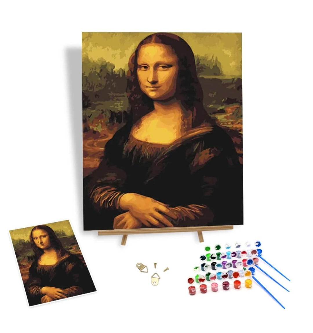 AWC Design Malen nach Zahlen (Monalisa, 40 * 50), malen set, mal nach zahlen für Erwachsene, mal nac