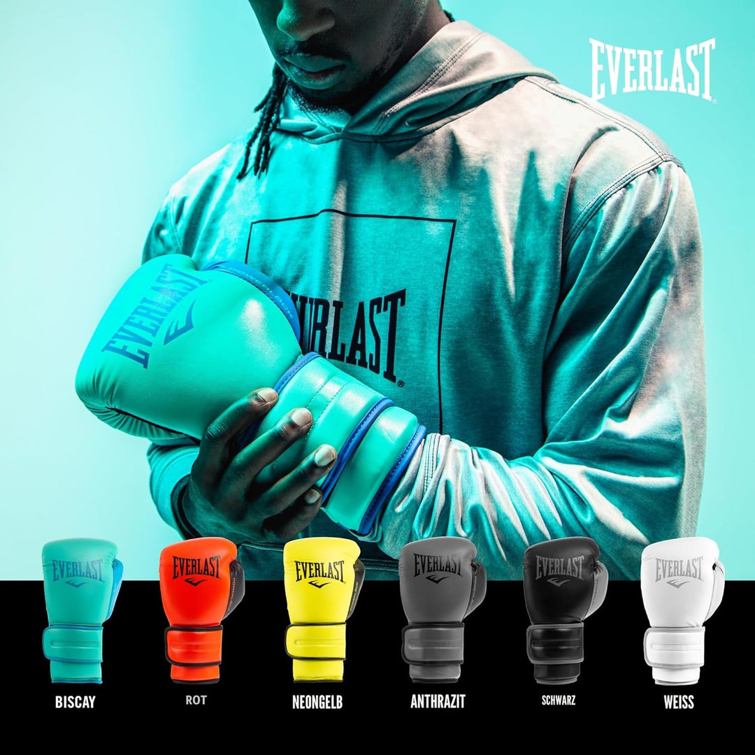 Everlast Unisex – Erwachsene Powerlock 2R Glove Handschuhe Dunkelgrau 12oz., Dunkelgrau 12oz.
