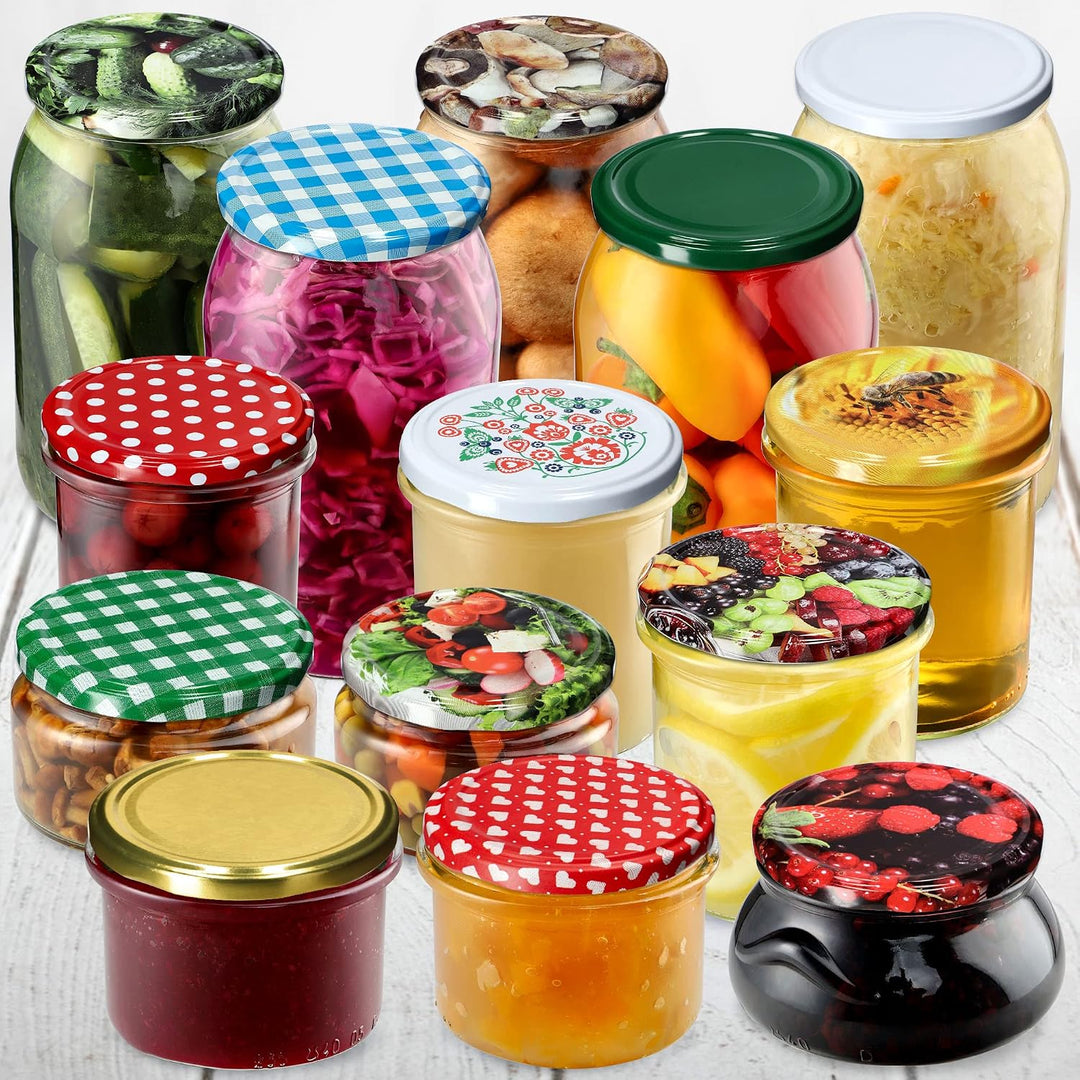 KADAX 10er Set Marmeladengläser 350ml TO82, Einmachgläser Vorratsgläser Mason Jar mit Schraubdeckel,