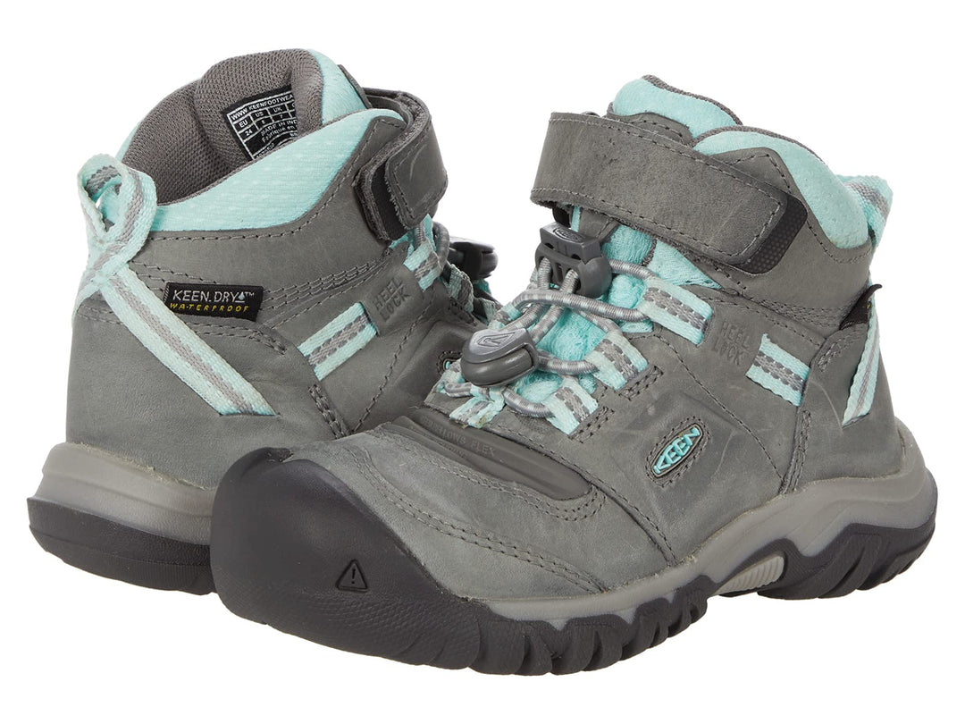 KEEN Unisex-Kinder Ridge Flex Mid wasserdichte Wanderstiefel 29 EU Grey Blue Tint, 29 EU Grey Blue T