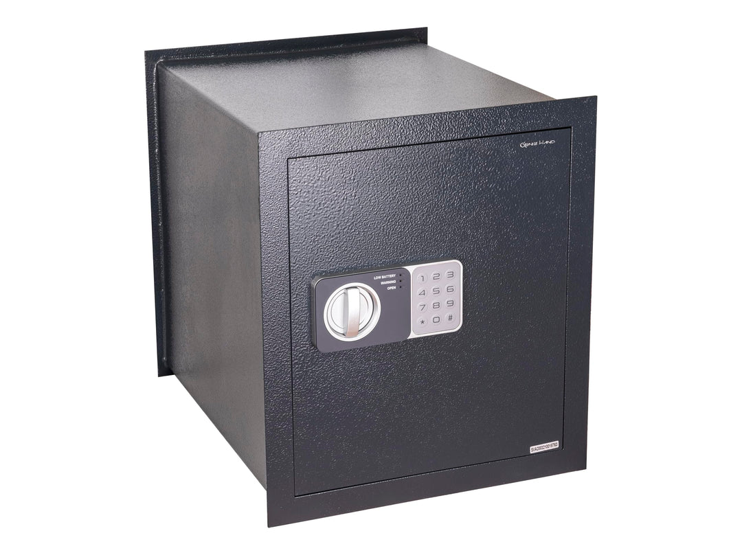 Genie Hand | Elektronischer Safe für Wand und Schrank, mittelgross, mit Zahlenkombination und Schlüs
