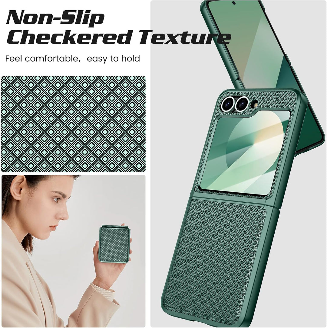 Doeshine für Samsung Galaxy Flip 6/Z Flip 7 FE Hülle [Not for Flip 7] mit Scharnierschutz & Displays