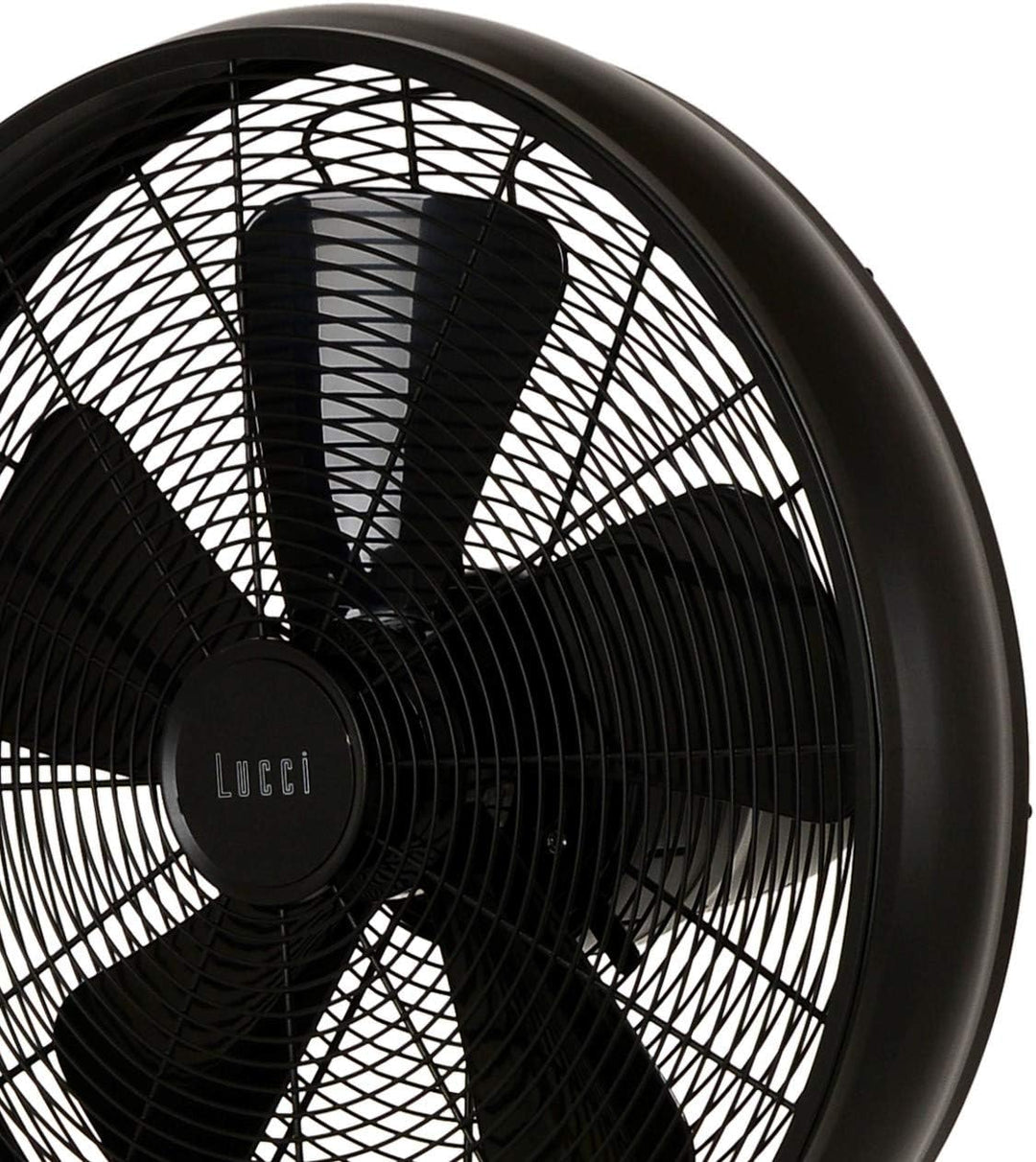 LUCCI AIR Standventilator BREEZE in Schwarz, höhenverstellbar bis 150 cm, Ventilatordurchmesser 41 c