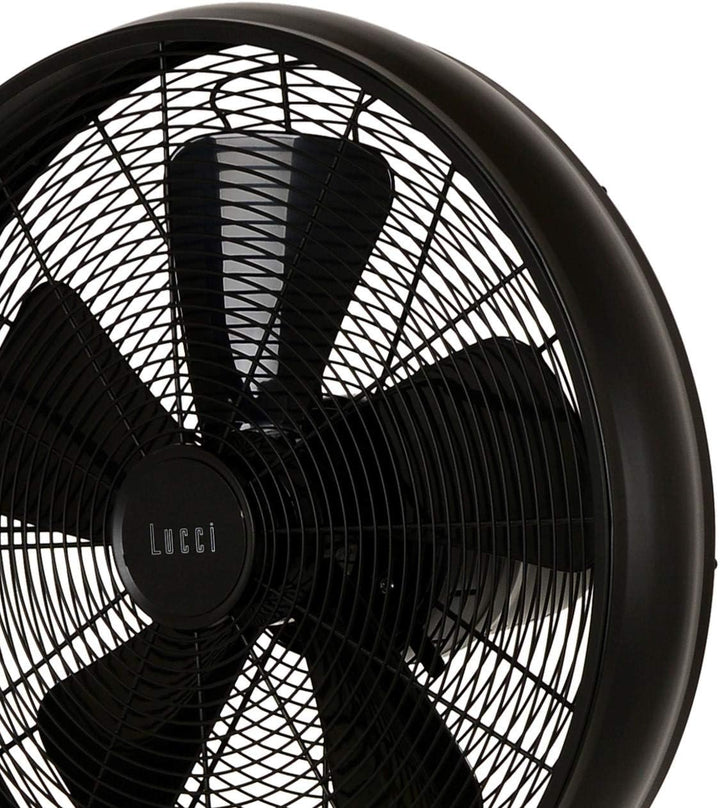 LUCCI AIR Standventilator BREEZE in Schwarz, höhenverstellbar bis 150 cm, Ventilatordurchmesser 41 c