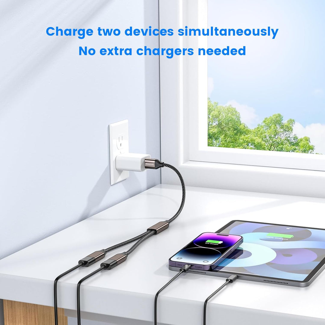 MOGOOD USB 3.0 Splitter 1 Packung, 5Gbps Typ A Stecker zu Dual Typ A Weibliche Nabe Netzkabel Verlän