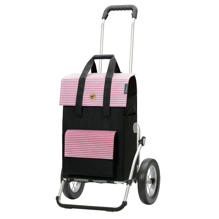 Andersen Royal Shopper mit Metallspeichenrad 25 cm und 54 Liter Tasche Milla rot Rot Aluminiumgestel