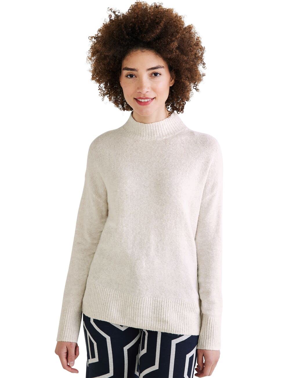 Street One Damen A302267 Strickpullover (1er Pack) 40 Lucid White Melange, 40 Lucid White Melange