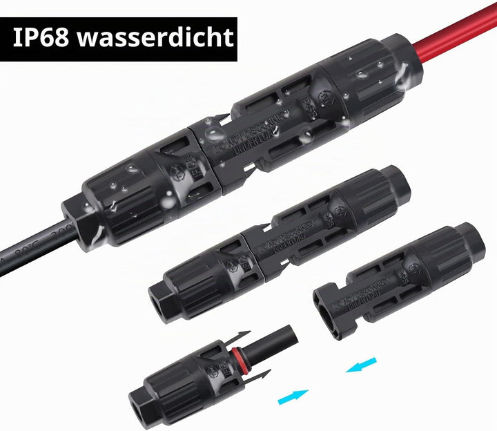 ZkeeShop Solar auf XT60i 5M Kabel 10AWG XT60I-F Solarkabel 6mm2 Verlängerungskabel Kompatibel für Tr