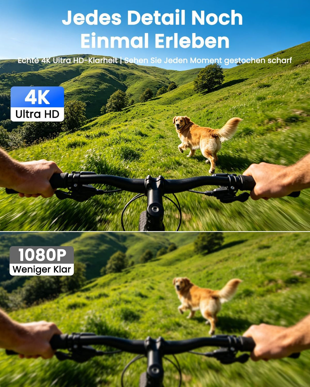 Bextgoo Bodycam, Action Cam 4K, Body Camera WiFi 64GB Dashcam Fahrrad Schwarz, Schwarz