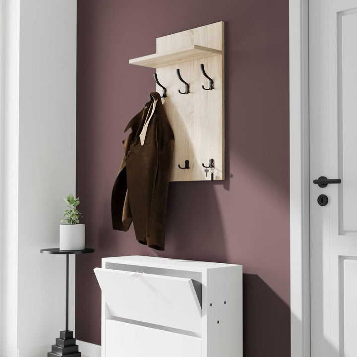 AKKE 70x40 | MEDI Garderobenpaneel Wandgarderobe Garderobe Wandpaneel Kleiderstange ALUMINIUM | SONO