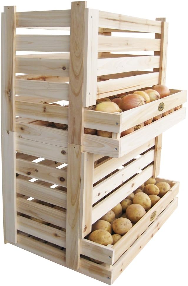 Habau 615 Kartoffel- und Obstkiste, 58 x 38 x 42 cm, Beige Single, Single