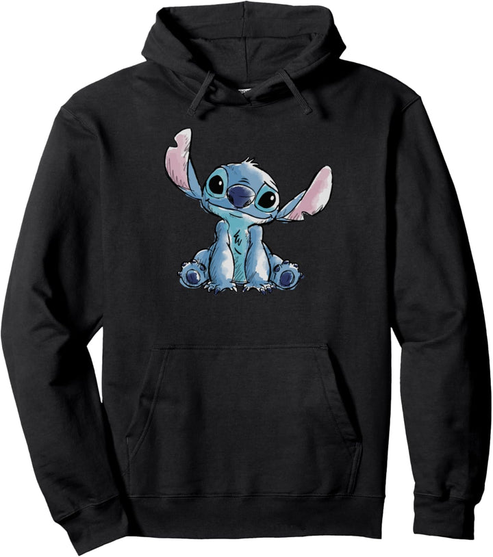 Disney Lilo & Stitch Watercolor Of Stitch Pullover Hoodie