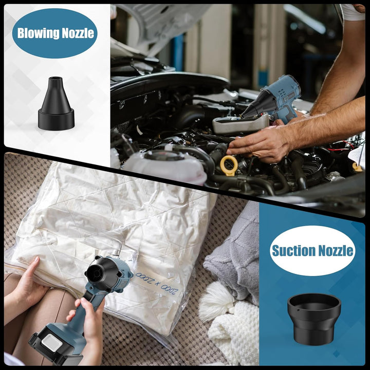 Luftgebläse Bürstenloser Hochgeschwindigkeitsmotor Kompatibel mit Makita 18v Akku Luftdüster Laubblä