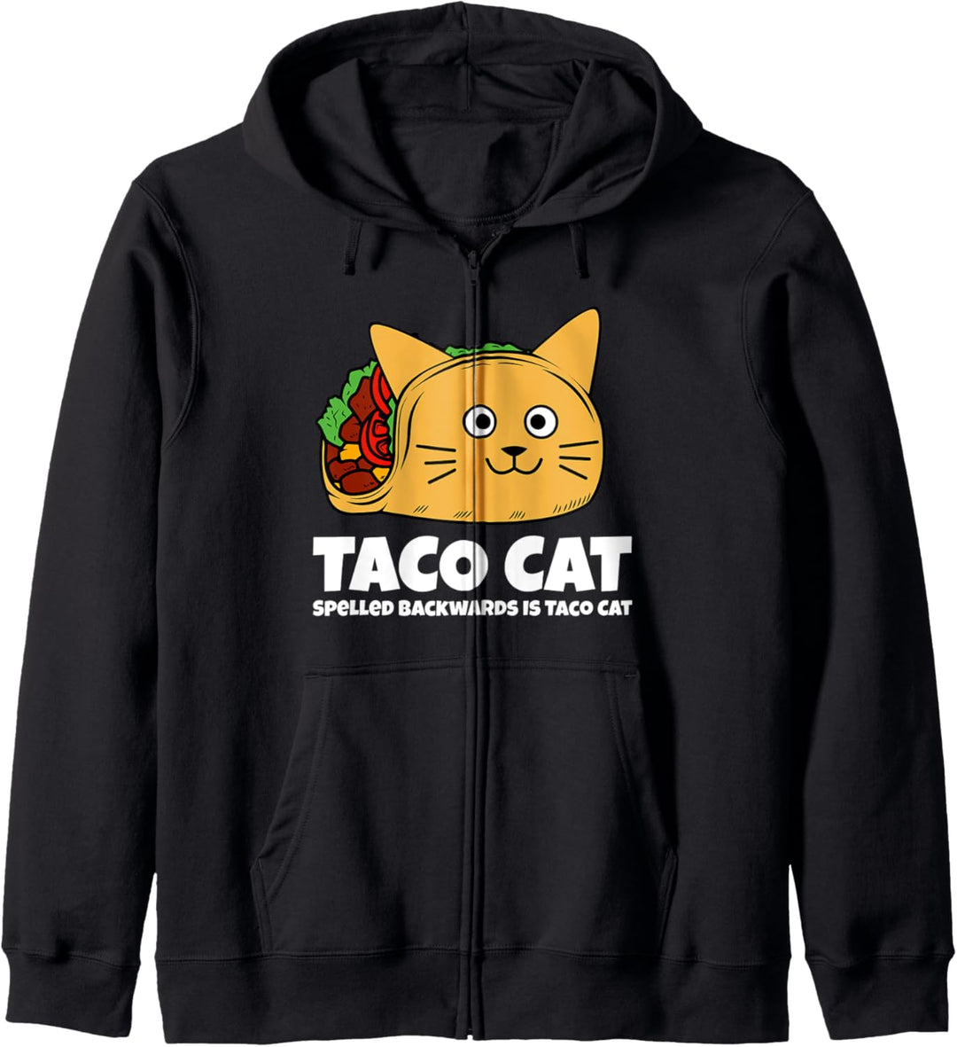 Taco-Katze rückwärts buchstabiert ist Taco-Katzengeschenk Kapuzenjacke