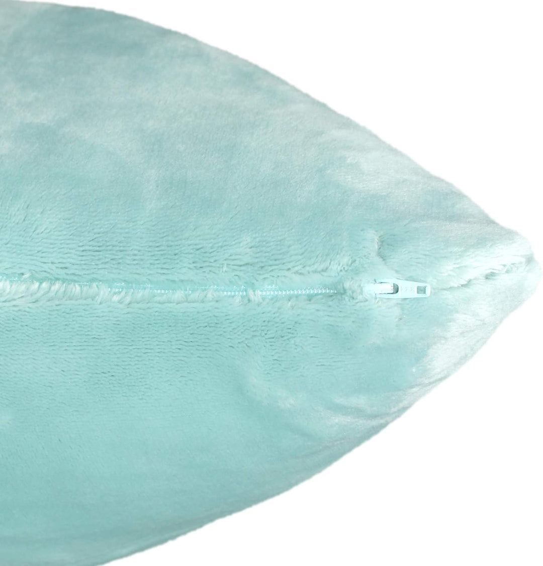 2er Pack Kuschelkissen Premium Cashmere Feeling Kissen 50x50 cm Flauschiges Sofakissen (Aqua), Aqua